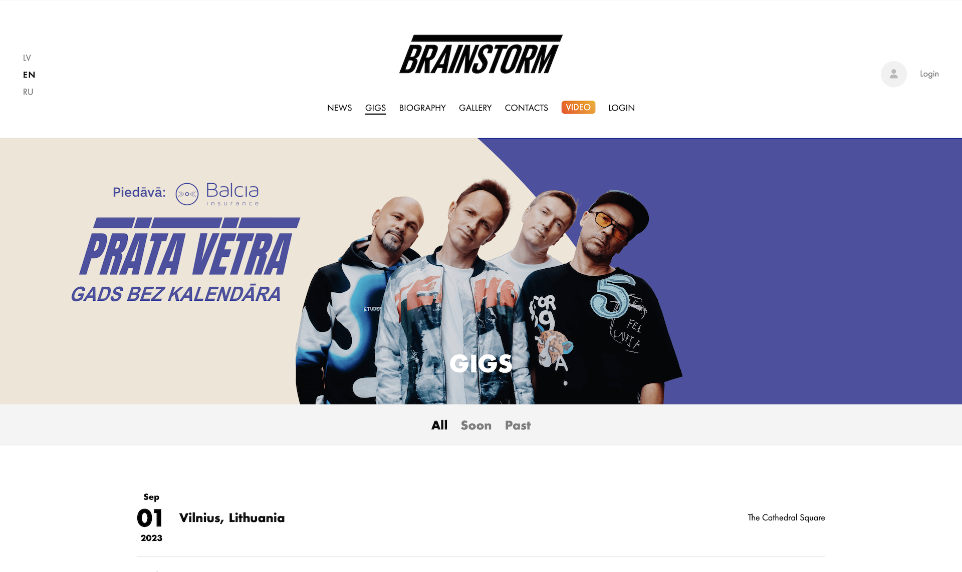 Prata Vetra — official website for Latvian rock band