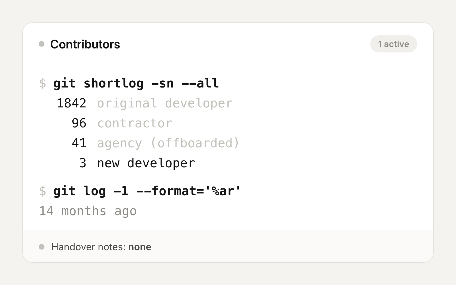 Knowledge walks out the&nbsp;door — pseudo-UX preview