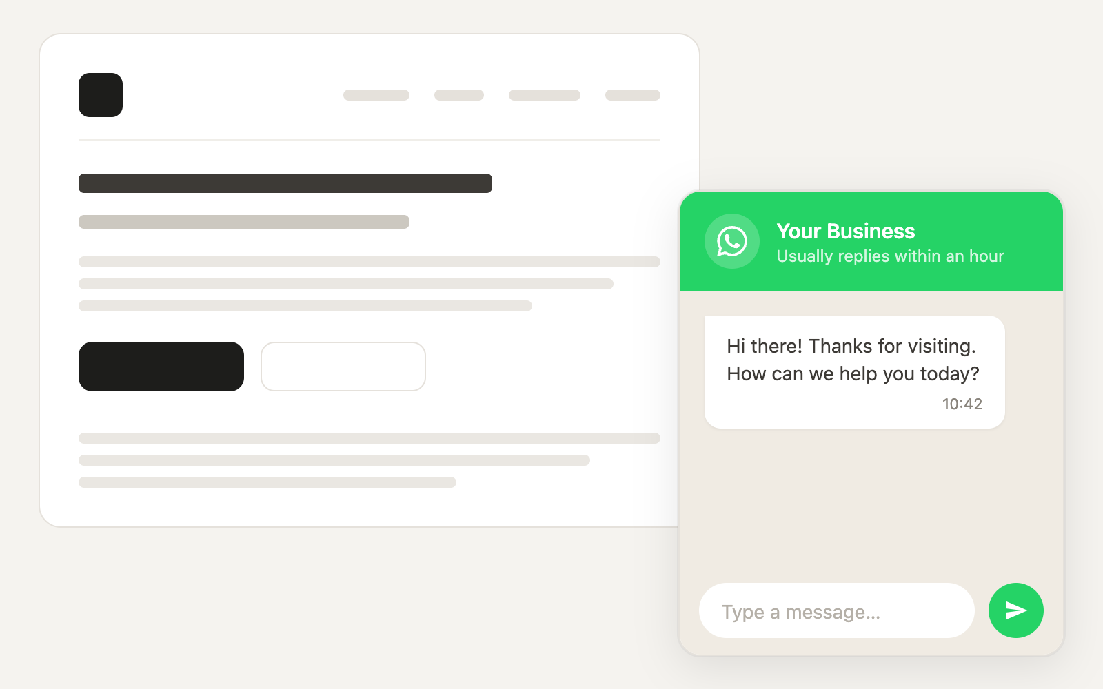 One-tap enquiries — pseudo-UX preview